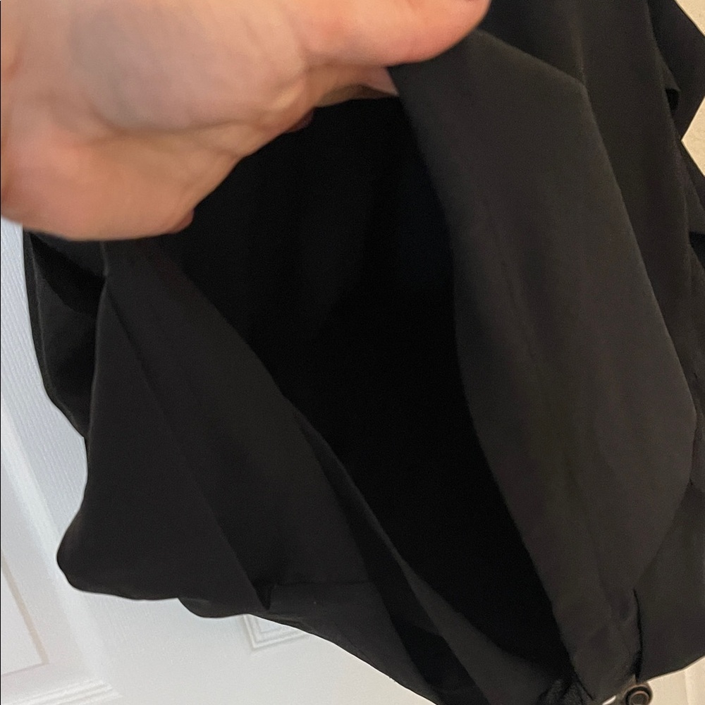 BCBGMaxAzria Black Ruffle-Side Mini Dress - Picture 6 of 7